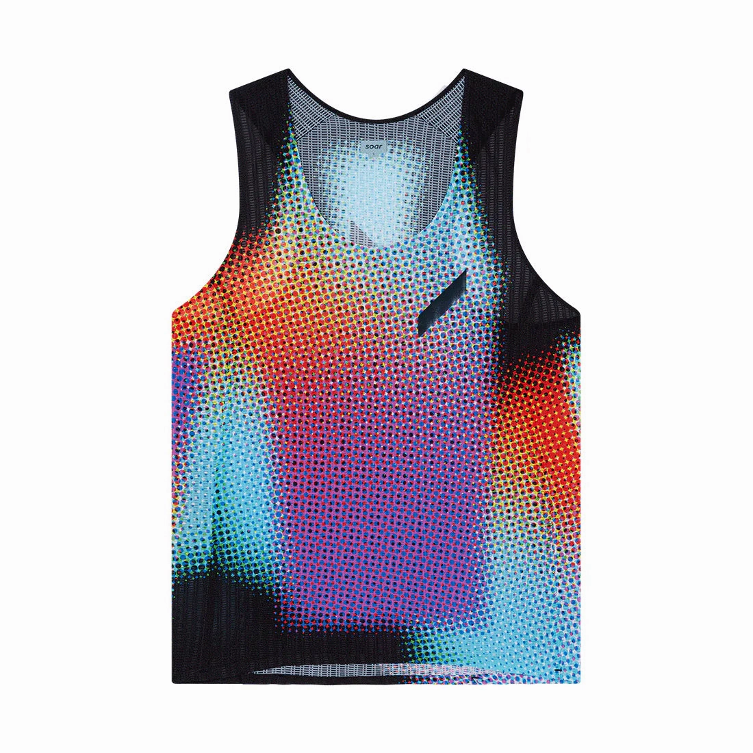 Women's Race Vest Black Rainbow Dot Sun Beam Mind Ease