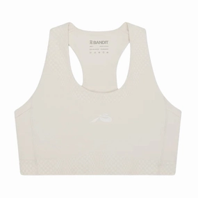 Women's Stamina Scoop Neck Run Bra Chalk LightweightInsulation Repair Fit