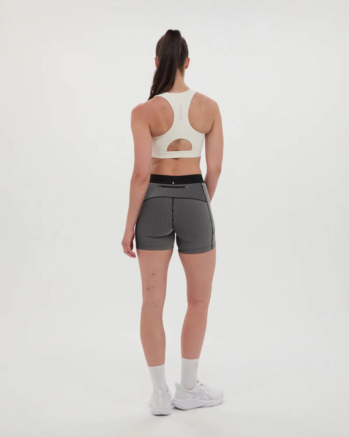 CompactPackability Women's Stamina Scoop Neck Run Bra Chalk