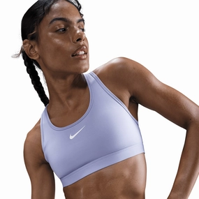 Women's Swoosh Medium-Support Sports Bra Lilac Ice / White Conscious Core Calm Ease