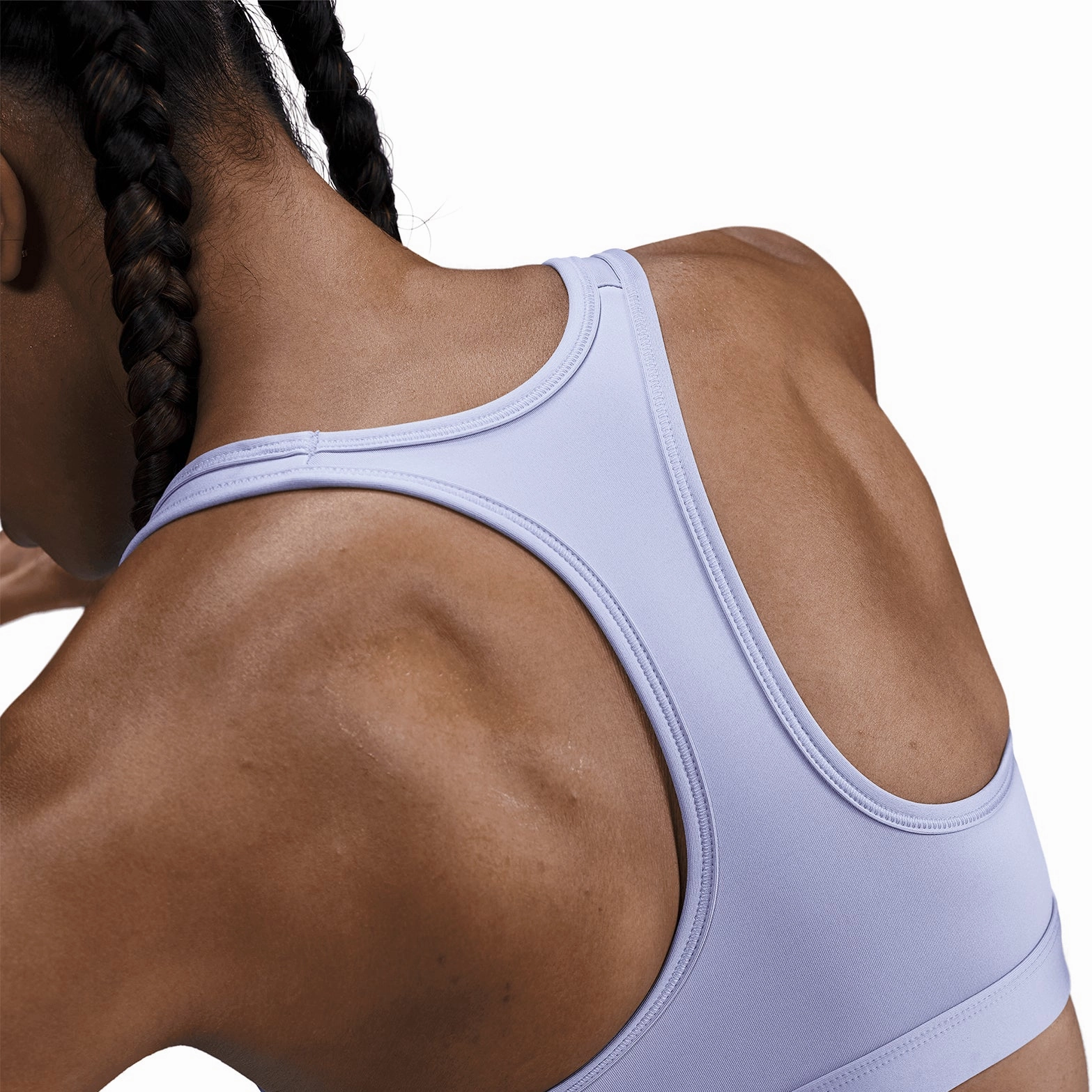 Women's Swoosh Medium-Support Sports Bra Lilac Ice / White Loose Fit LowProfile Design