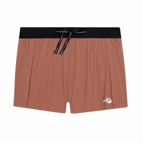 Women's Vento 3 Inch Split Shorts Baked Clay MoistureWicking Technology Bonded Seam Technology