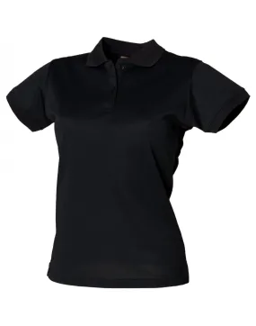 Sequin Glow Womens Coolplus Polo Shirt | BLACK