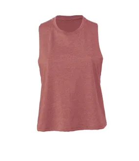 Women's Racerback Cropped Tank | HEATHER MAUVE Sport Ease Party Ready