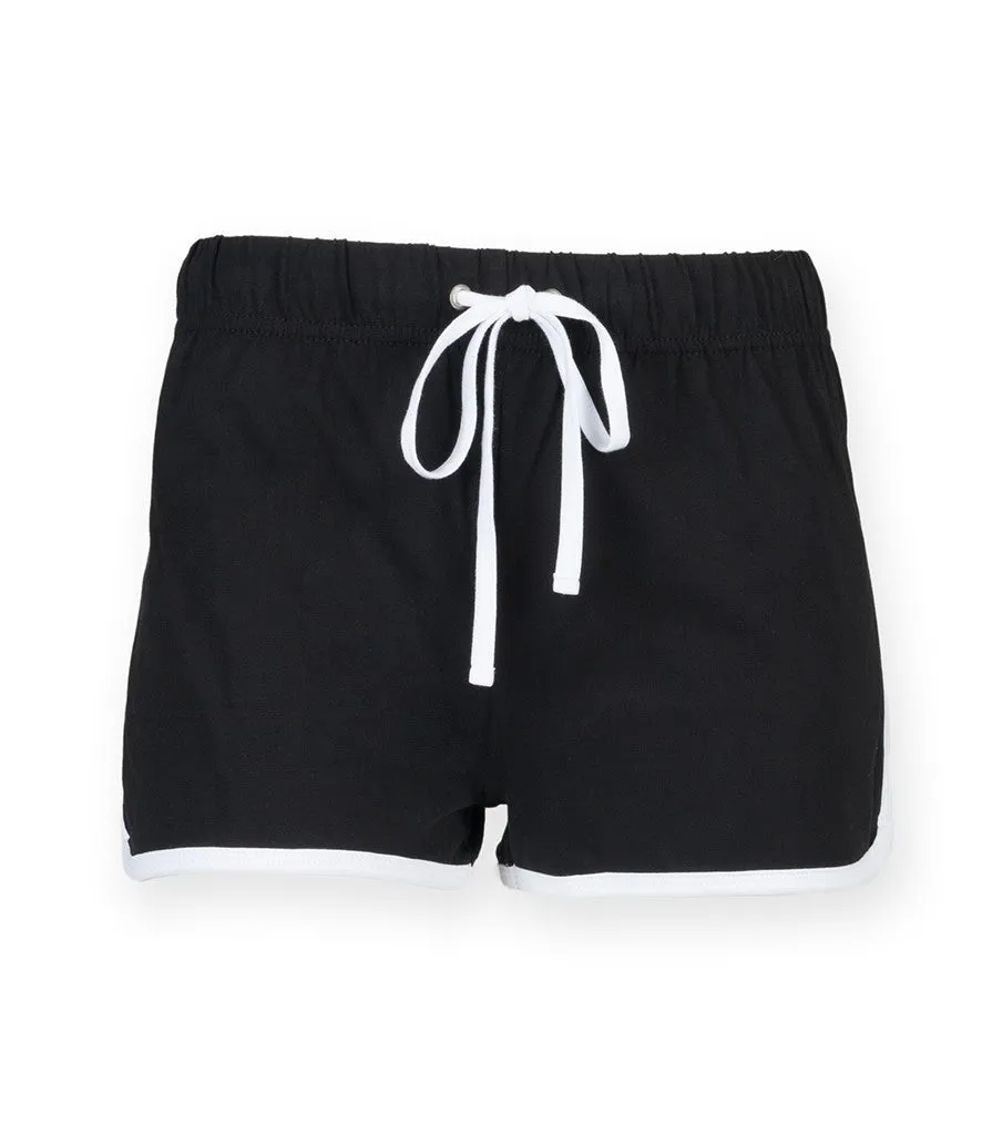 Translucent Soul Women's Retro Shorts | BLACK/WHITE
