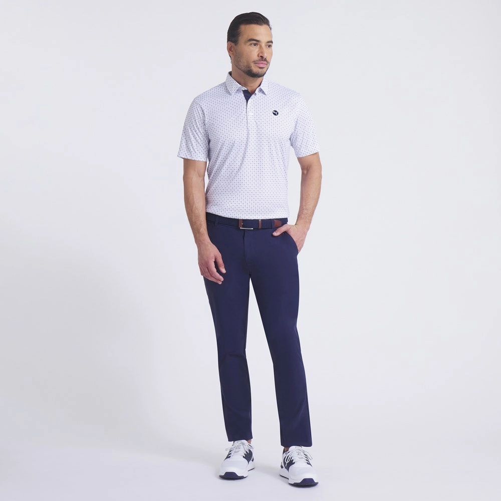 Breathable fabric Puma Pure 2.0 Circle Cat Golf Shirt - White Glow/Deep Navy