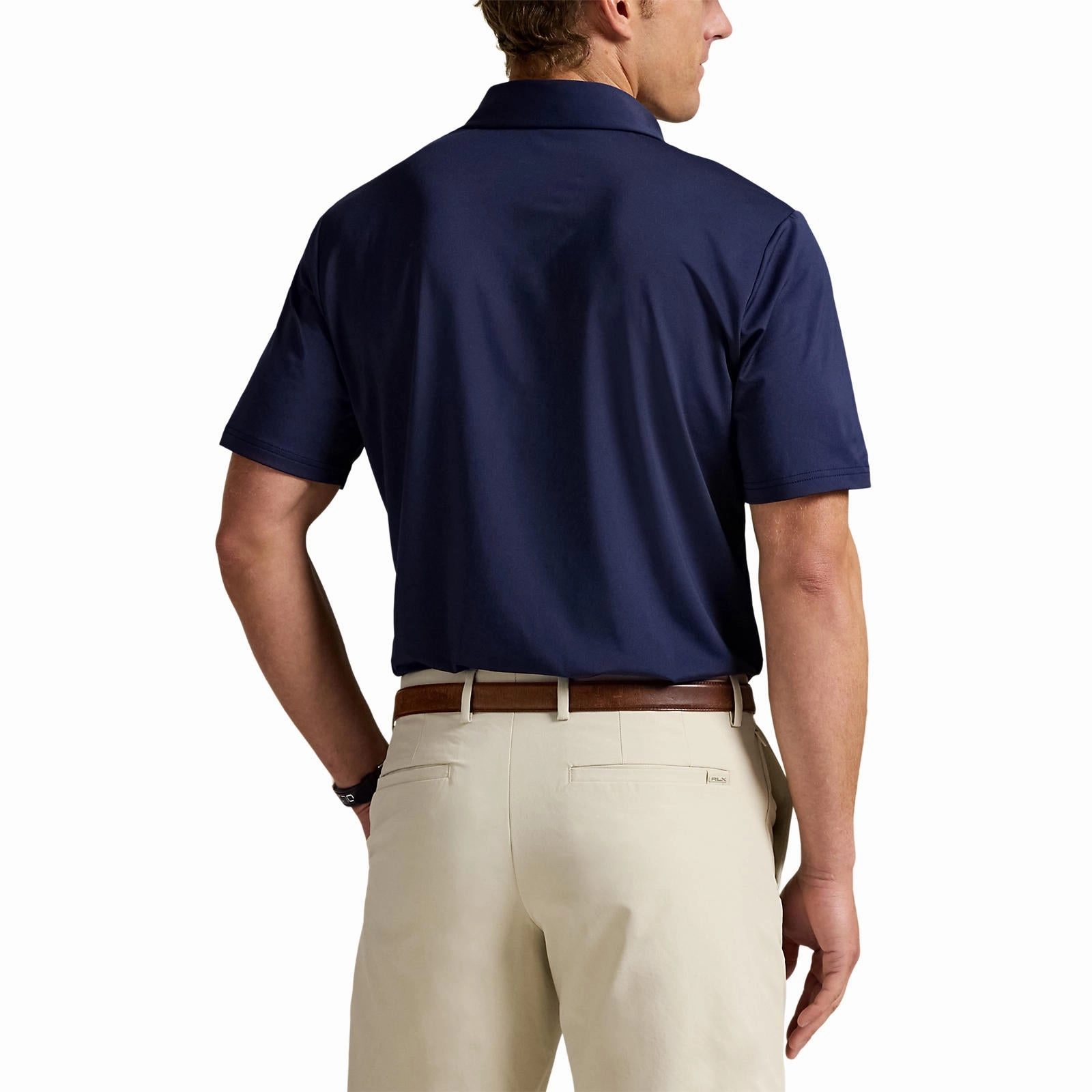 RLX Ralph Lauren Classic Fit Lightweight Airflow Golf Polo Shirt - Refined Navy Business Travel Smart Office