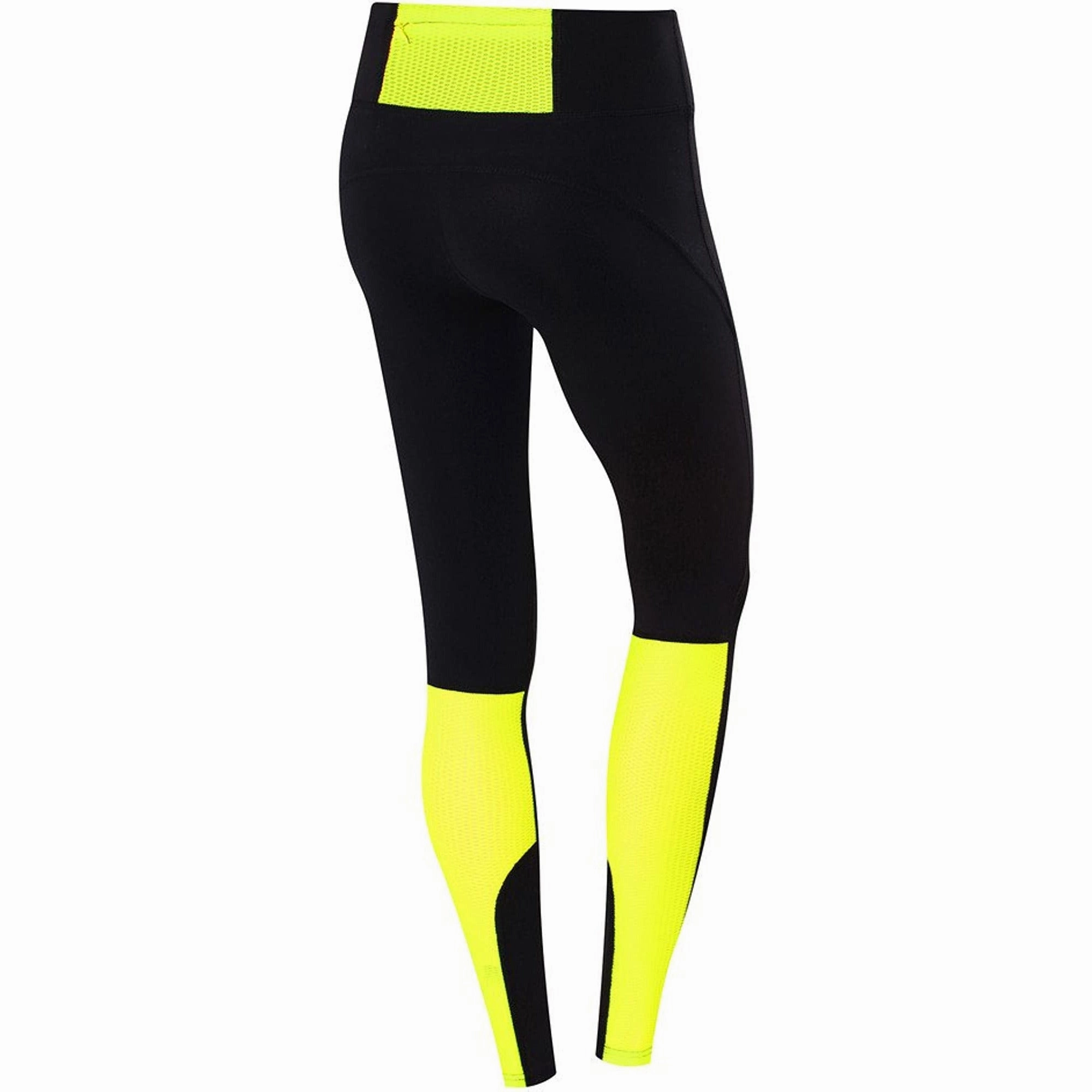 TCA Hex Mesh Womens Long Running Tights - Black Quick Motion Gear