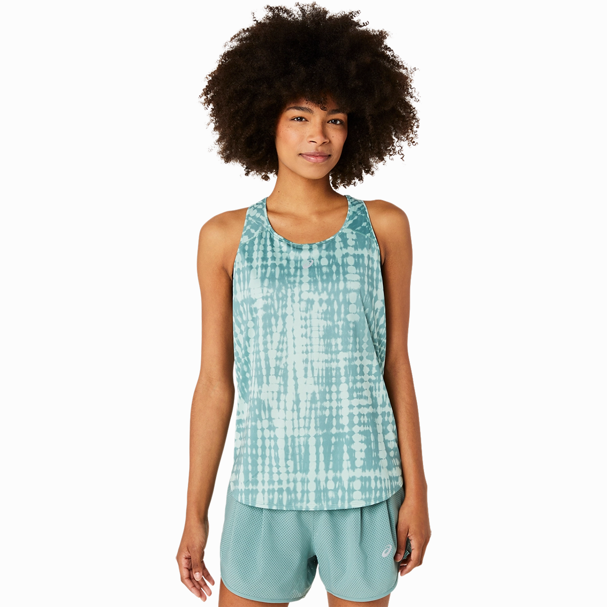 Asics Road All Over Print Tank HypoallergenicFibers AbrasionResistant Finish