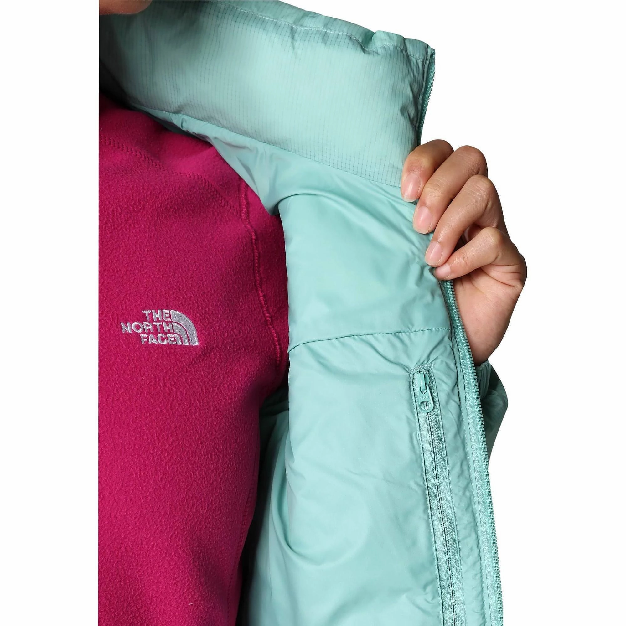 The North Face Diablo Womens Down Jacket - Green Stain Proof color block