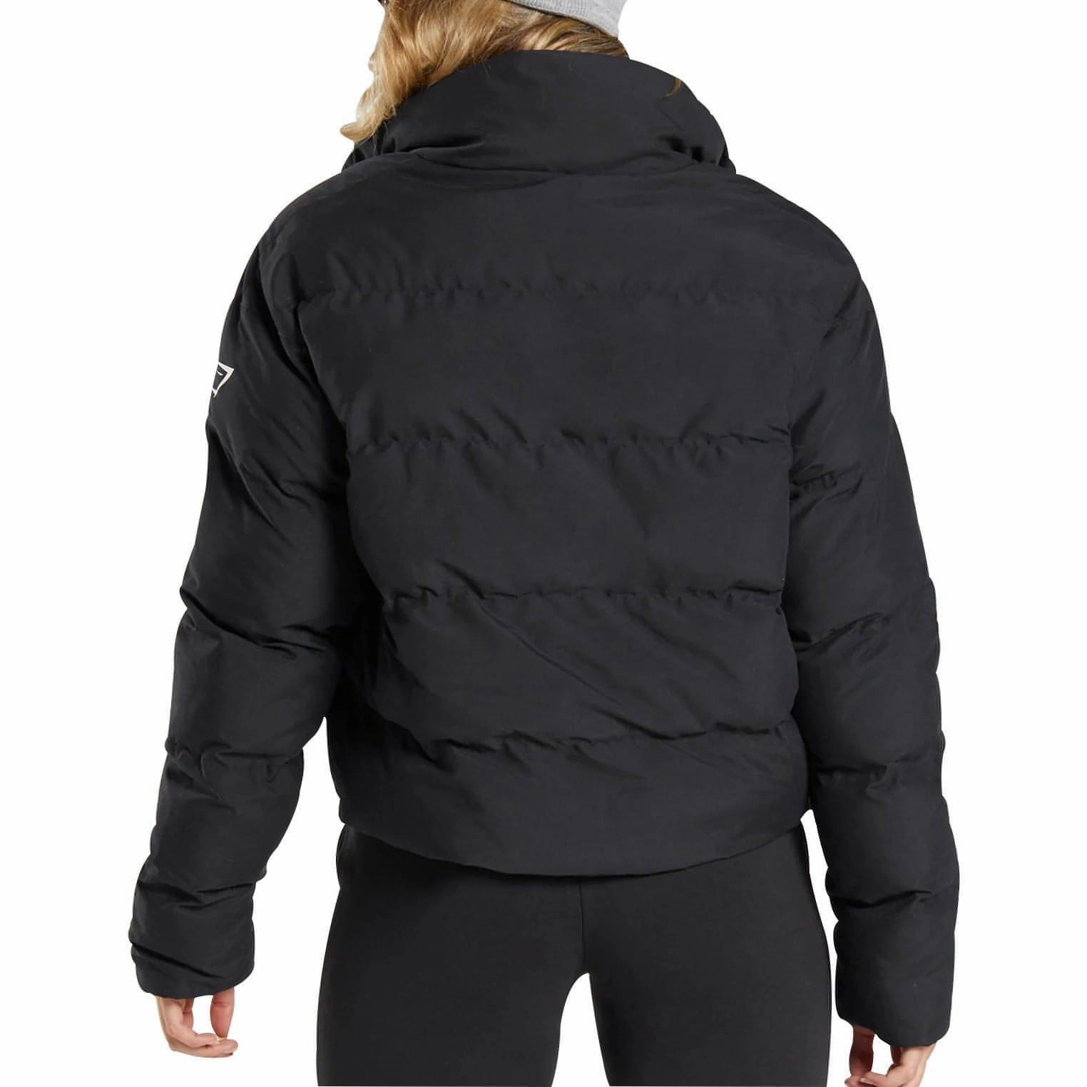Gymshark Womens Puffer Jacket - Black CompressionFreeCuffs