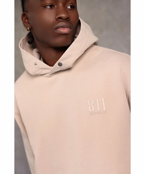 811 Originals Unisex Signature Logo Hoodie (Beige) Breathable Lamination