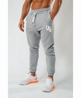 Adjustable Hem UNDRGROUND Puff Print Joggers (Grey)