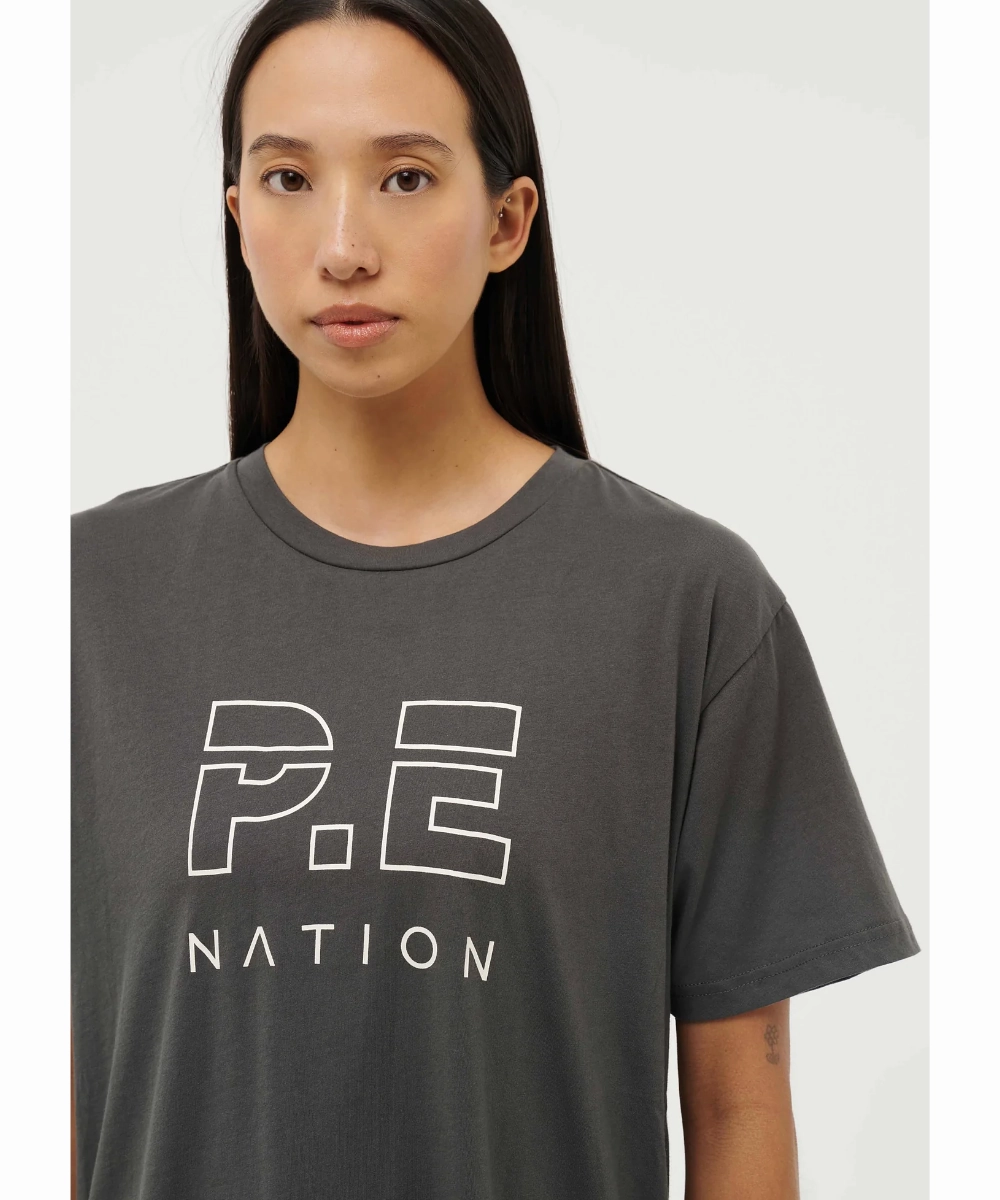 P.E Nation Heads Up Tee (Dark Shadow/Ivory) Date Vibe
