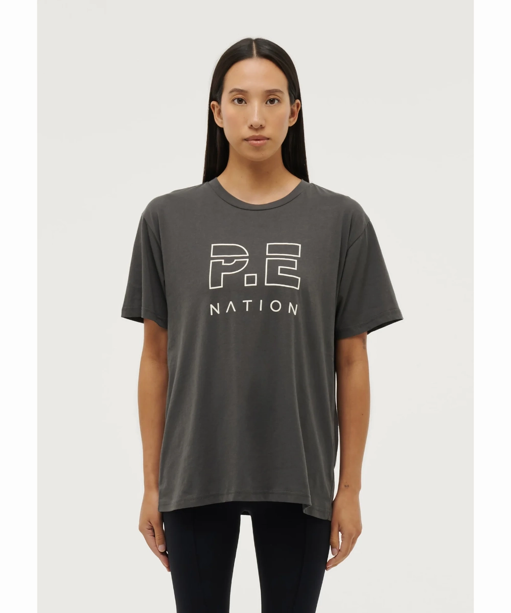 Light Ease P.E Nation Heads Up Tee (Dark Shadow/Ivory)