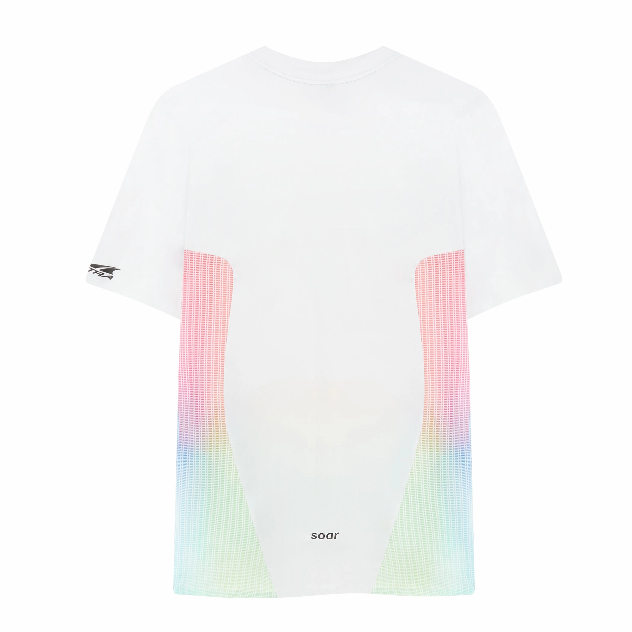 x Altra Men's Trail Race Tee Rainbow / Grey Bride Side Stage Soul
