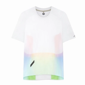 StaticResistantLining UVProtectionCloth x Altra Women's Trail Race Tee Rainbow / Grey