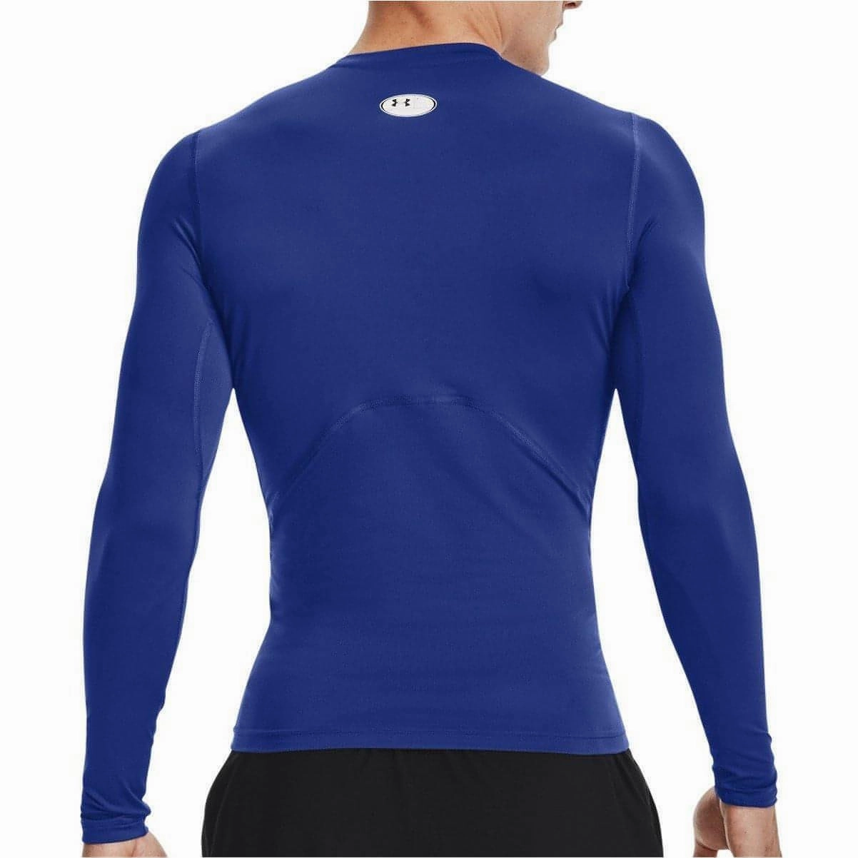 Under Armour HeatGear Armour Long Sleeve Mens Compression Top - Blue Handmade Patchwork