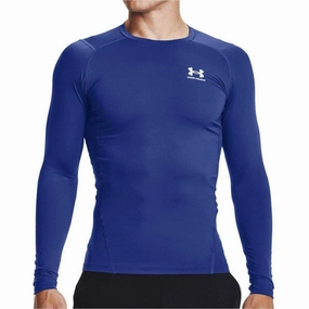 Under Armour HeatGear Armour Long Sleeve Mens Compression Top - Blue Chic hat