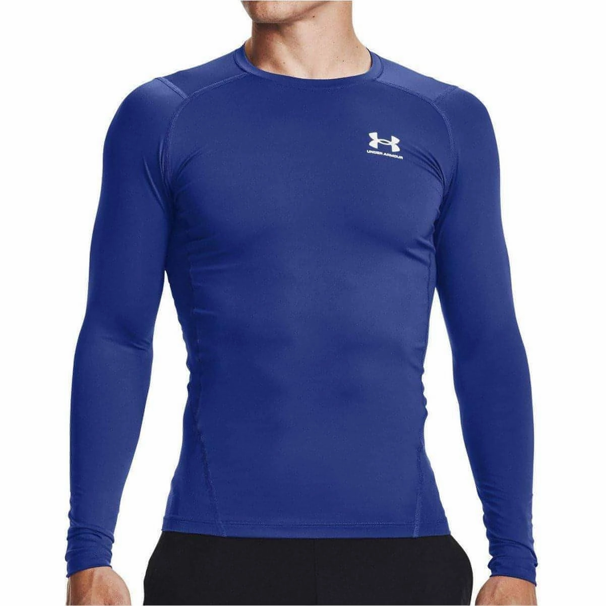 Under Armour HeatGear Armour Long Sleeve Mens Compression Top - Blue Chic hat