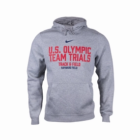 Nike USATF 2024 U.S. Olympic Team Trials Club Fleece Hoodie AbrasionResistant Compression Layer