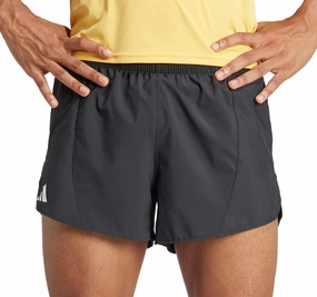 Double Layered Reinforcement adidas Adizero Essentials Mens Running Shorts - Black
