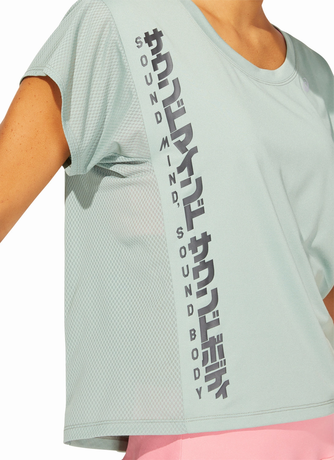 Asics SMSB Short Sleeve Womens Running Top - Grey Timeless Wear Recycled Polyester