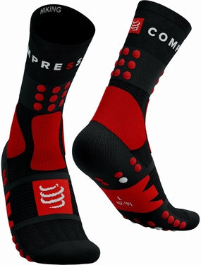 Slip Resistant Grip Compressport Fast Hiking Socks - Black